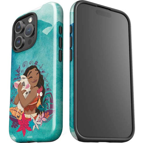 Disney Princess Moana with Pua and Heihei iPhone 16 Pro Max Impact Case